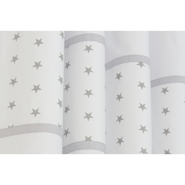 Grey stars nursery curtains