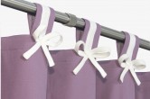 Purple & White Nursery Curtains 