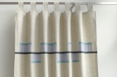 Blue and Grey Linen Blend Curtains